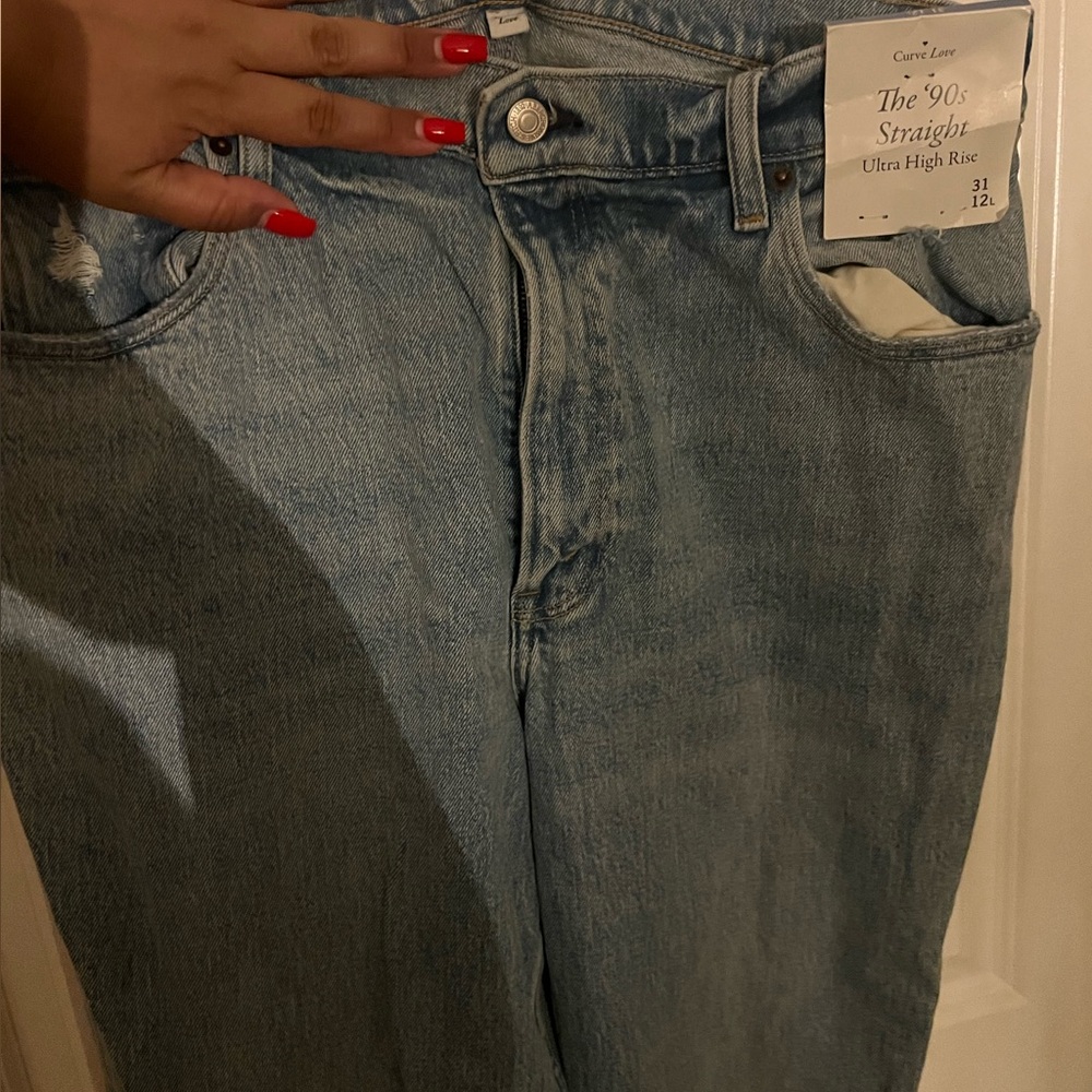 NWT ABERCROMBIE CURVE LOVE 90s STRAIGHT LEG